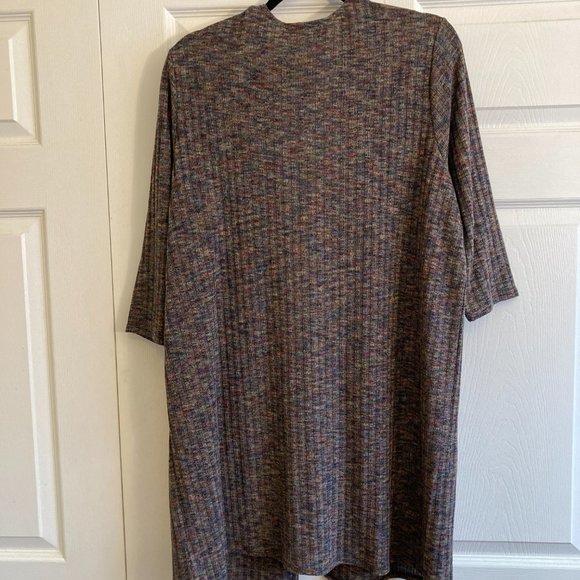 NWT Lane Bryant Knit Cardigan Ribbed Plus Size 14/16 Rainbow Thread Warm - Picture 3 of 3